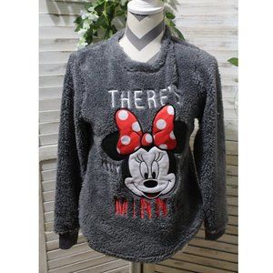 disney's mini mouse gray fuzzy sweatshirt(321)